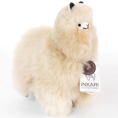 Inkari - Alpaca zachte knuffel Beige Medium
