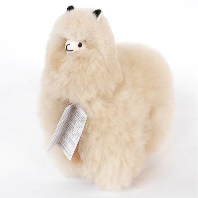 Inkari - Alpaca zachte knuffel Beige Medium