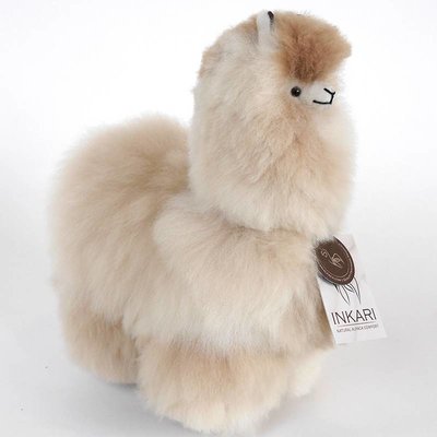 Inkari - Alpaca zachte knuffel Naturel Medium