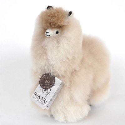 Inkari - Alpaca zachte knuffel Naturel Medium