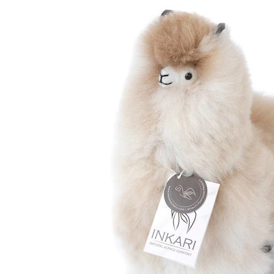 Inkari - Alpaca zachte knuffel Naturel Medium