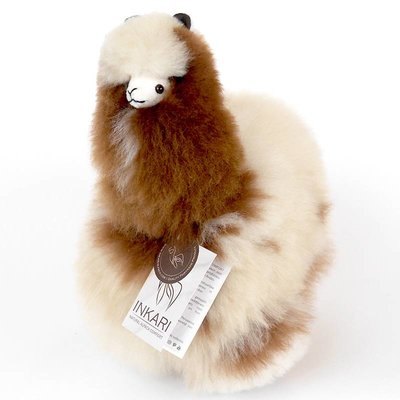 Inkari - Alpaca zachte knuffel Beige / bruin Medium