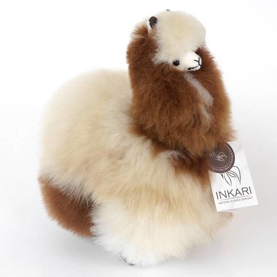 Inkari - Alpaca zachte knuffel Beige / bruin Medium