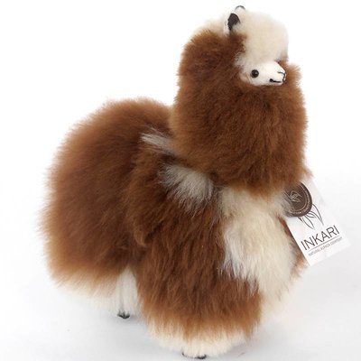 Inkari - Alpaca zachte knuffel Bruin / beige Medium