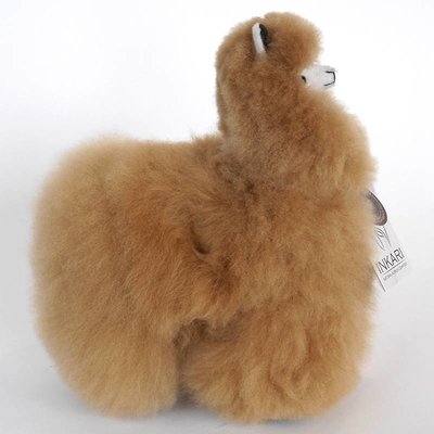 Inkari - Alpaca zachte knuffel Lichtbruin Medium