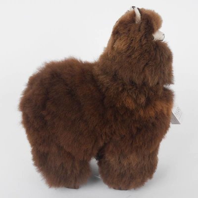 Inkari - Alpaca zachte knuffel Donkerbruin Medium