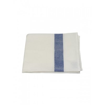 Mijn Stijl - Theedoek wit / donker blauwe streep