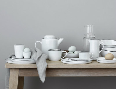Broste Copenhagen - Salt - Tasse und Untertasse Large