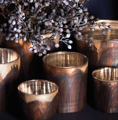 PTMD - Blend bronze Glass tealight straight Large