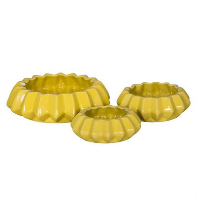 Broste Copenhagen - Kerzen plateau Luana Sulphur s/3