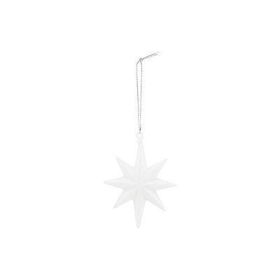 House Doctor - Ornament Stern Weiß mit Glitter