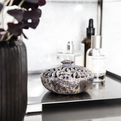 House Doctor - Schale mit Deckel Puri Natur