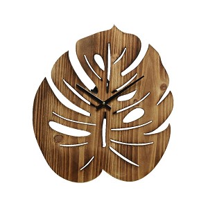 Uhr monstera Holz