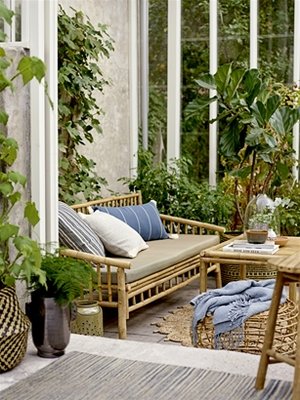 Bloomingville - Teppich Blau jute 200x80