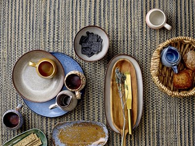 Bloomingville - Teppich Blau jute 200x80