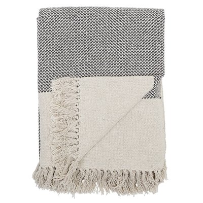 Bloomingville - Plaid Grau Streifen